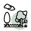 Logo nature stylisé avec arbre et herbe pour sola, entretien espaces verts à limoux